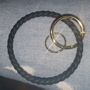 Bracelet keychain black twist